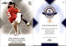 ZACHARY ROOT 2021 LEAF PERFECT GAME NATIONAL SHOWCASE ROOKIE CARD #301