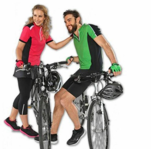 Herren-Fahrradshirt Sport Freizeit reflektierende Elemente Reißverschluß Shirt - Bild 2 von 3