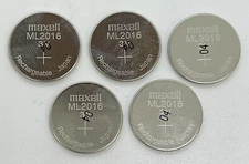 5x Original New Maxell ML2016 Rechargeable Battery Casio Tough Solar CMOS