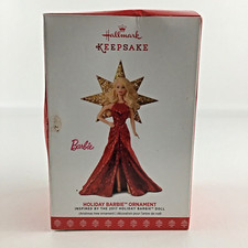 Hallmark Keepsake Christmas Tree Ornament 2017 Red Dress Holiday Barbie Doll New