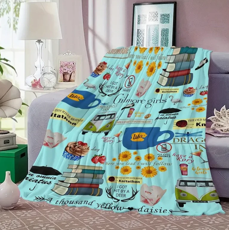 Gilmore Girls Lukes Diner Coffee Couch Bed Livingroom Gift Fleece Blanket LARGE - Image 3 of 4