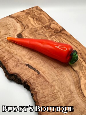 Art Glass Vegetable Orange Carrot Decor