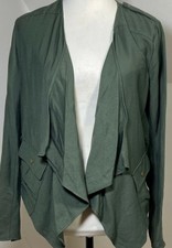 Urban Outfitters Silence & Noise Ladies Suit Jacket Size 8 Open Waterfall Green