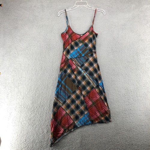 plaid patchwork dress