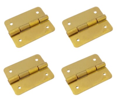 4x kleine Goldscharniere Puppenhaus Holzkiste Türscharnier Modell DIY mit Nägeln Paket