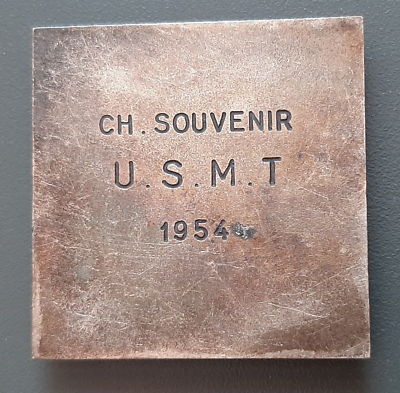 Médaille Lutte Wrestling France 1954 Challenge USMT ORIGINAL