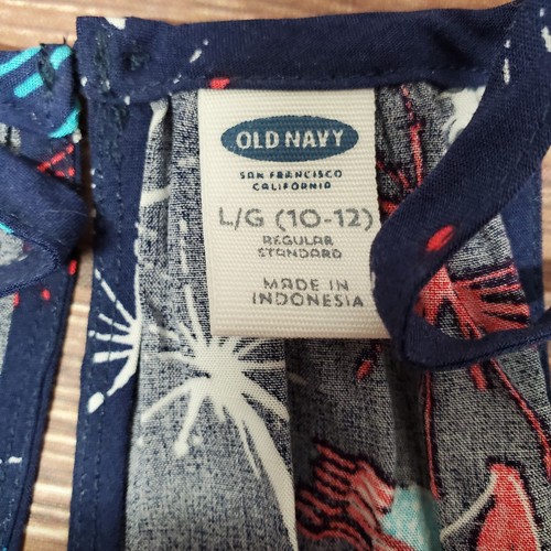 NEW Old Navy Youth Girls Size Large USA American Flag Dress - Picture 5 of 6