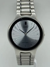 Vintage Men's Citizen 6020-S20552 WR30 Blue Dial Quartz Wrist Watch Japan