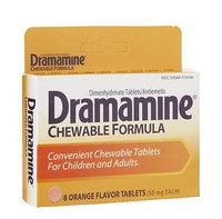 Dramamine Chewable Formula, 8 Chewable Orange Tablets--pack Of 3 Dramamine Chewable Formula, 8 Chewable Orange Tablets--pack Of 3