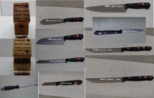 Pick Piece] Wusthof Soligen NSF Gourmet Knives, Sharpening Steel, Wooden Block