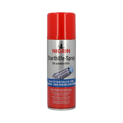 NIGRIN Starthilfe Spray Kaltstarthilfe für Benzin Dieselmotoren Rasenmäher