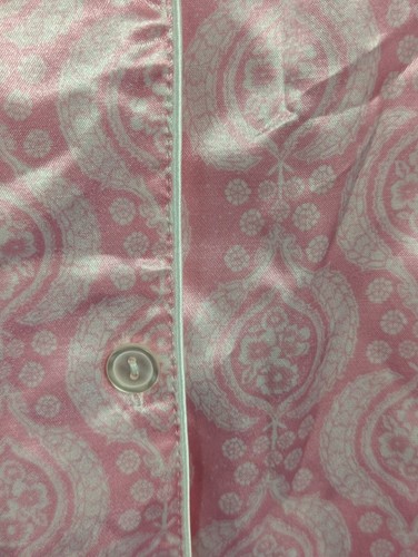 Nwt Miss Elaine Medium Pink Paisley Brushed-Back Satin 2-Piece Pajama Set - Picture 2 of 5