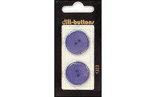 Dill Buttons ~ (1323) - 7/8" 2 Hole Blue 2pc
