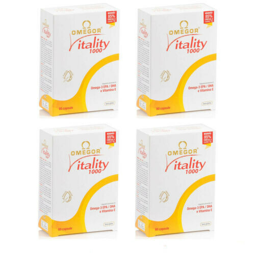 NET OMEGOR VITALITY 1000 omega-3 EPA DHA. e vitamina E 4x30 120 compresse |  eBay
