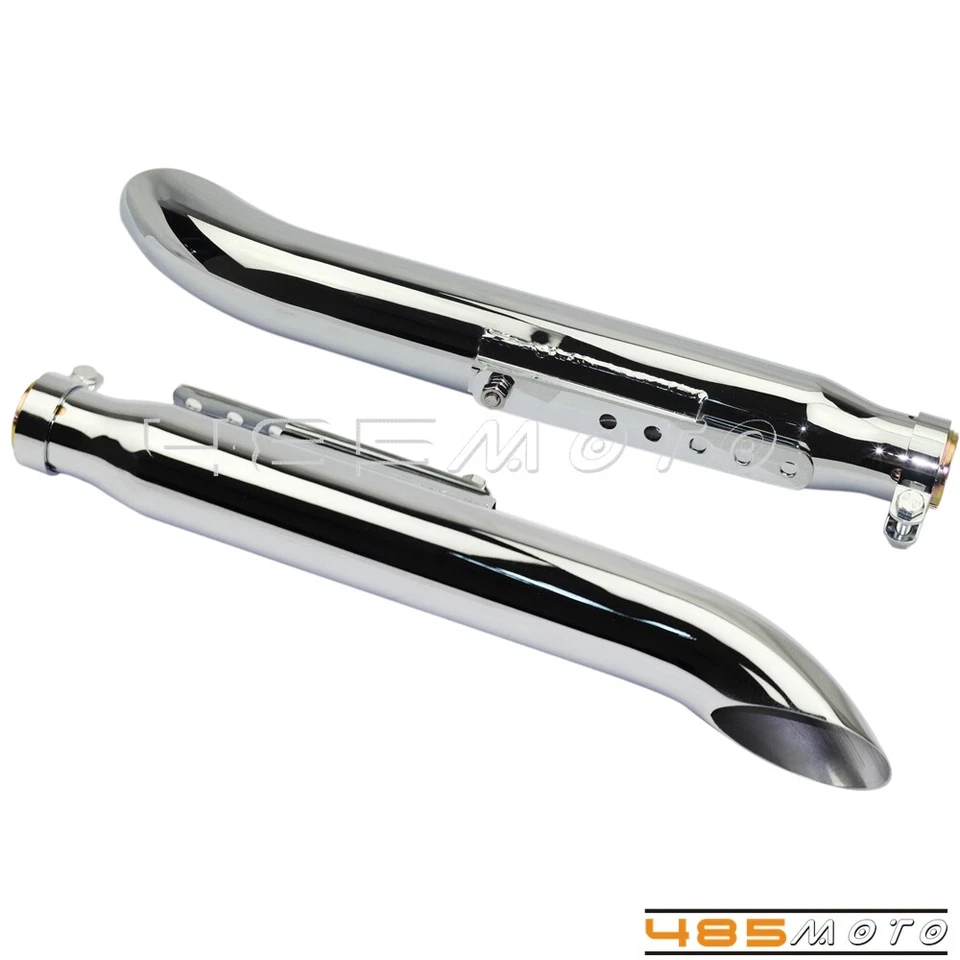 Slip On 45mm Exhaust Muffllers Silencer Pair For Suzuki VL 125 800 1500 Intruder - Imagem 4 de 4