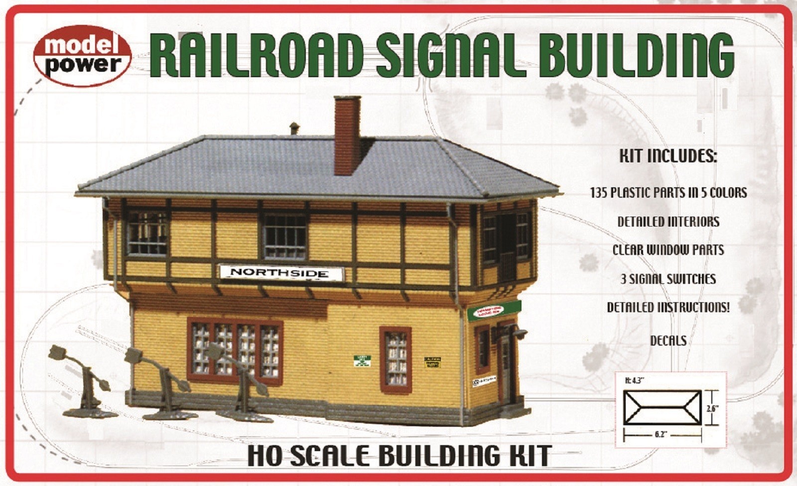 Passage à niveau HO 1/87 Model Power 403 kit de décor bâtiment ferroviaire