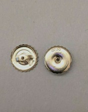 Real 18k White Solid Gold Pair 2 pieces Screw Back for Treaded Earrings Post