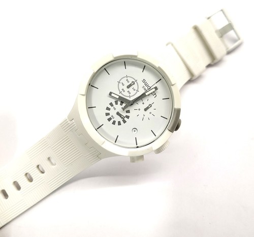 Swatch Big Bold chrono 2020 - SB02W400 - Chequered White - Usato - Foto 3 di 3