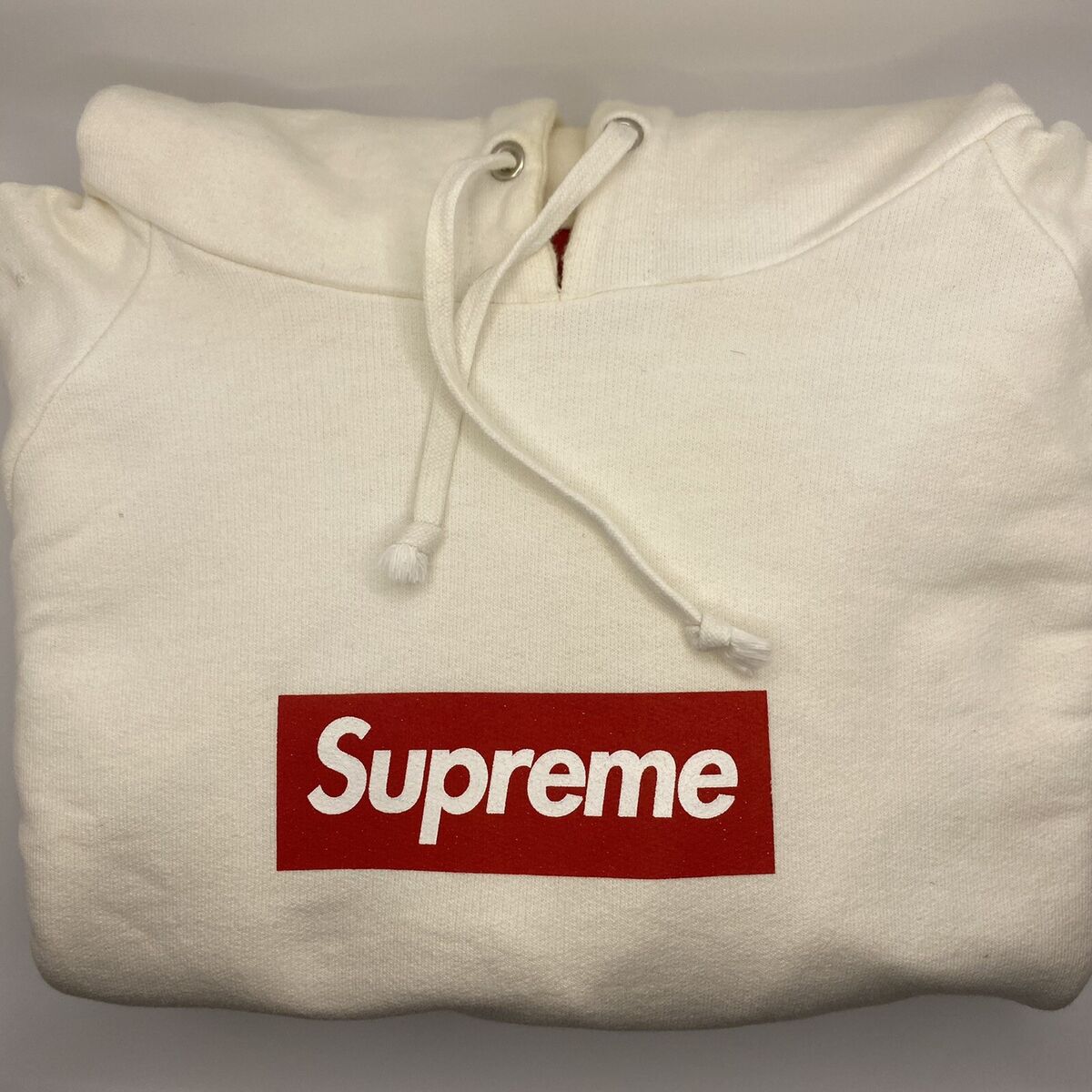 supreme screenprint hoodie - red on cream white XL rare OG supreme screenprint hoodie - red on cream white XL rare OG