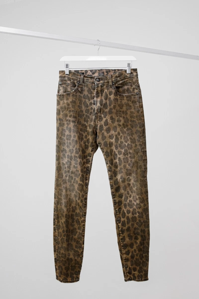 R13 leopard cheap jeans