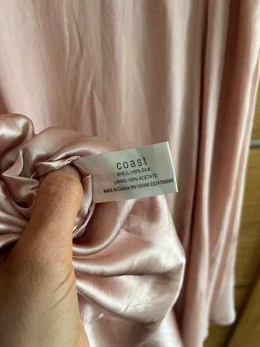 coast women's summer dress drape Aline no sleeve Pink 100%SI sz UK14 Large - 第 6/12 張圖片