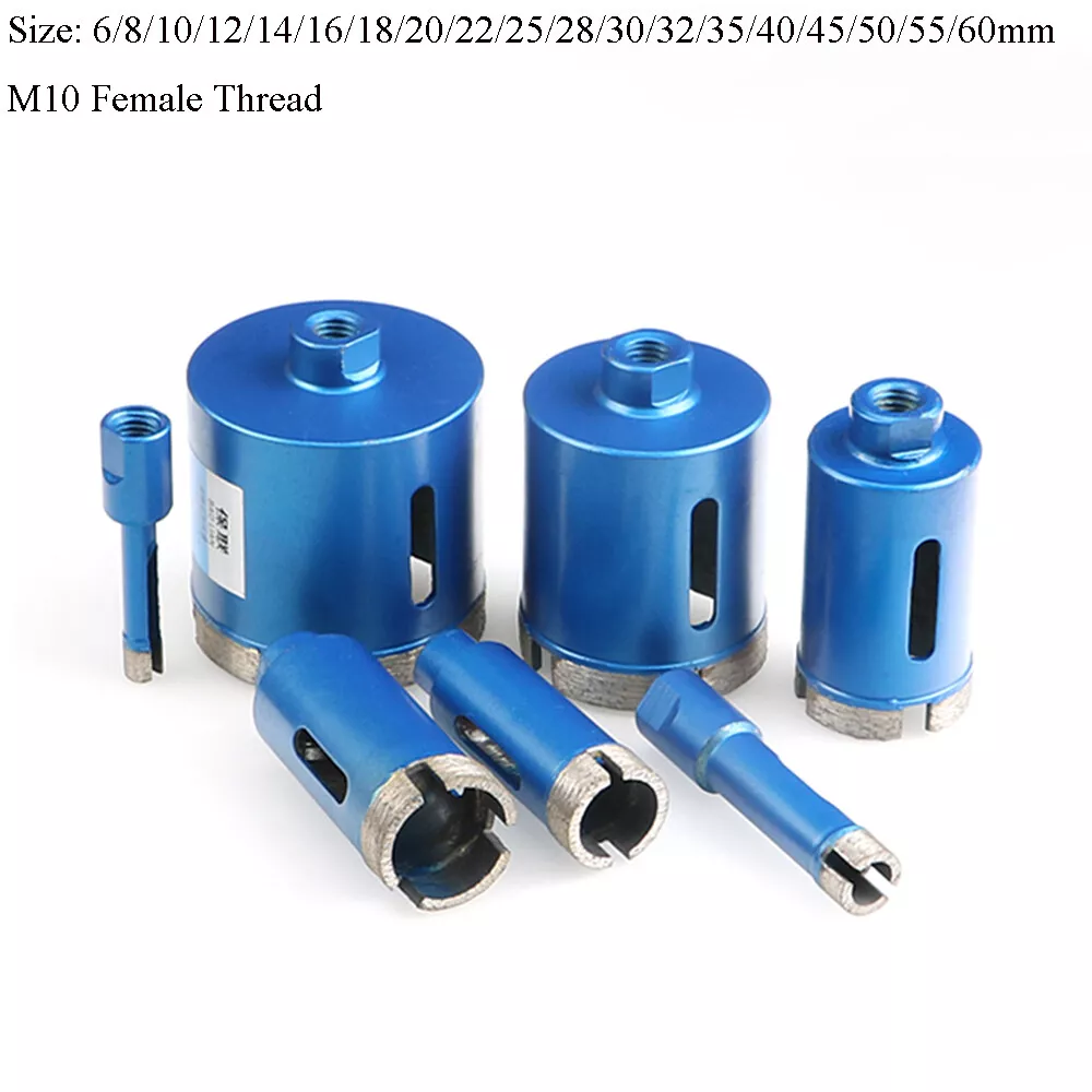 6mm 60mm Diamond Core Drill Bit Hole Saw Marble Granite Tile M10 Angle Grinder