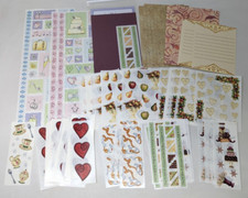 Creative Memories Vintage Wedding Hearts Ribbon Scrapbook Stickers 91 Lot DW22