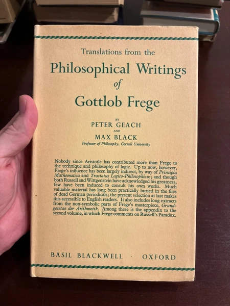 Translations From The Philosophical Writings of Gottlob Frege by Geach/Black
