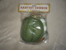 NEW FALL PUMPKIN GARLAND Burlap Fabric 72" Green Orange Gingham AUTUMN Halloween