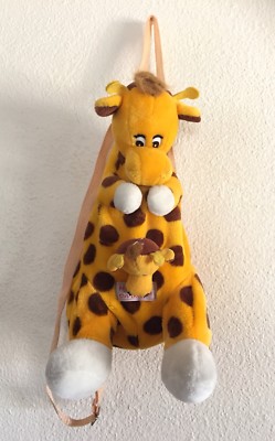 VTG My Buddy On Back Giraffe Backpack Safari Animal Plush