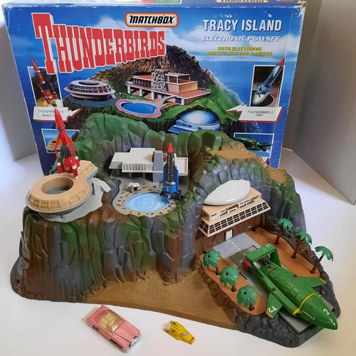 THUNDERBIRDS Tracy Island Matchbox PLUS Rockets TB1 TB2 TB3 TB4 FAB 1 INCLUDED 
