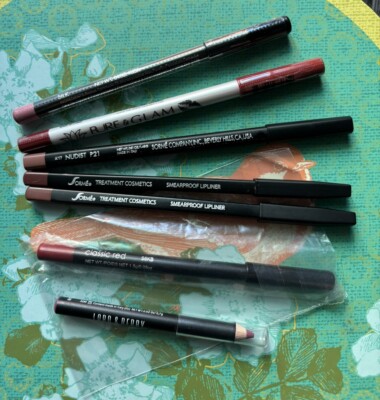 7x Lip Liner MIXED LOT Lord & Berry Ofra Sormé Pure & Glam IBY Beauty Brown Red