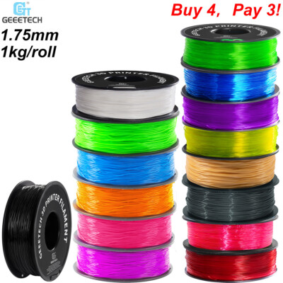 【Buy 4，Pay 3！（Add 4!】Geeetech TPU 3D Printer Filament 1.75mm 1kg 95 TPU Filament