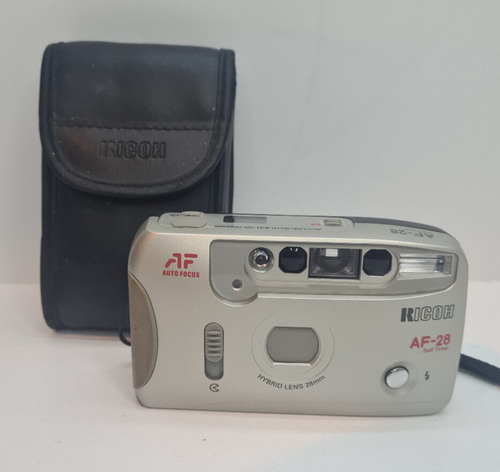 Ricoh AF-28 Camera 35mm Piont & Shoot With Ricoh Case VGC Fully Working