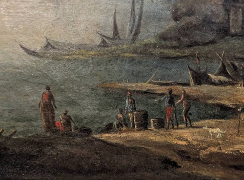 Coppia di marine, olio su tela - Fine XVII secolo - Foto 13 di 18