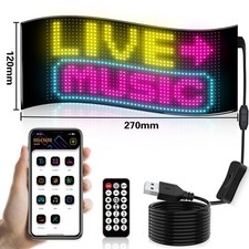 Car Windshield LED Sign 24 48 Pixel App Control Programmable Flexible Led Screen