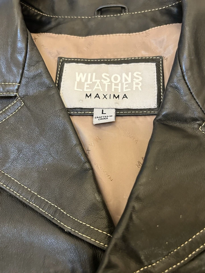 Blazer de Colección Wilsons Máxima Mujer Chaqueta de Cuero Talla Grande Negro Botón Frontal Foto 2 de 4