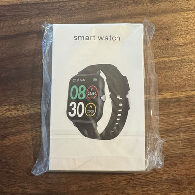 Smartwatch Y15 44 mm Schwarz Silikonarmband kompatibel mit Android & iOS neu