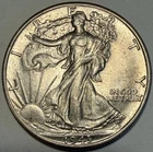 1943-D Walking Liberty Half Dollar, BU (lot 36)