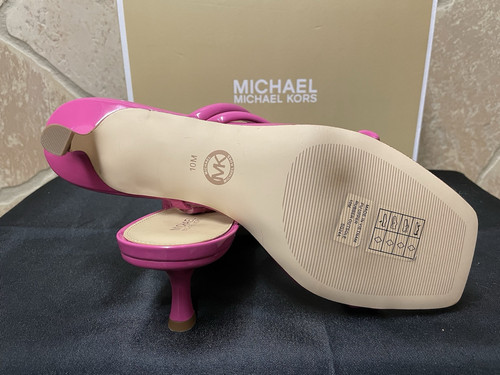 Michael Kors Celia Kitten Slide Sandals Pink~Cerise Women's Size 10 - Picture 7 of 8