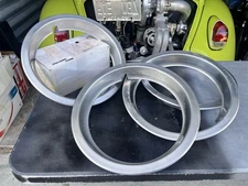 Universal 14in Wheel Beauty Trim Rings Polished Stainless SET OF 4