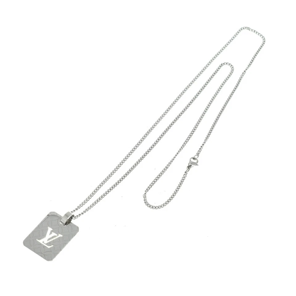 LOUIS VUITTON Colgante Collar Campos Elíseos M65452 Acero Damas Joyería S#140385 Foto 2 de 4