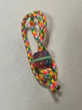 EDC Knife Lanyard with Pink/Blue swirl, UV Cord and Glow Ring - USA