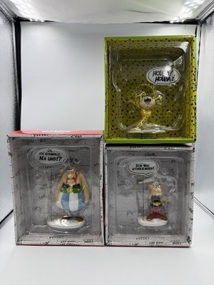 Asterix und Obelix, German Edition + Marsupilami, 3x Collectoys, Plastoy