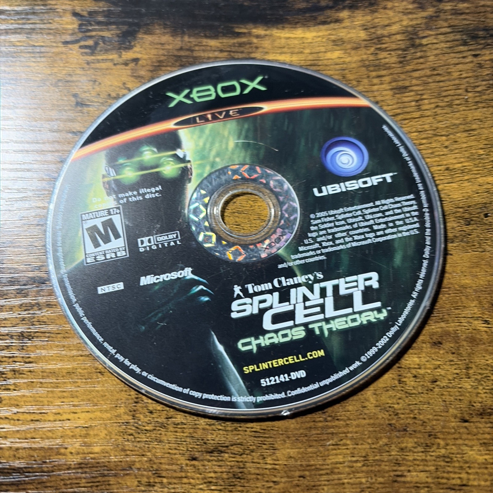 Tom Clancy's Splinter Cell Chaos Theory - Microsoft Xbox - Disc