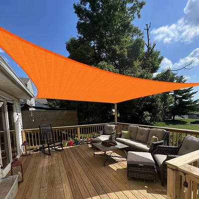 #ad Permeable Orange Sun Shade Sail Rectangle Sun Canopy Cover Outdoor Patio Pool $295.19