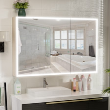 Bathroom Cabinet LED Lights, Lighted Medicine Cabinet with Mirror Wall Mounted