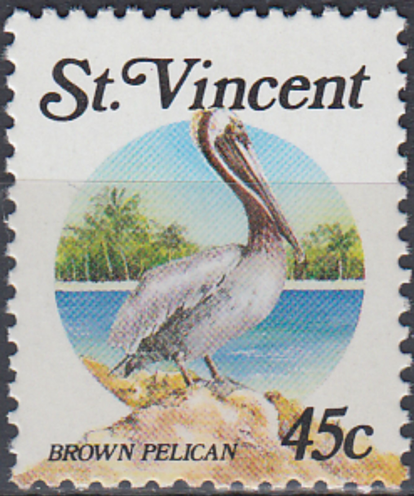 St Vincent Defin Brown Pelican 1988 MNH-0,70 Euro