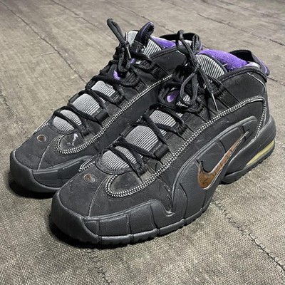 Nike Air Penny 3 Shoes Mens Size 11 Black Purple Basketball Retro 311089-002