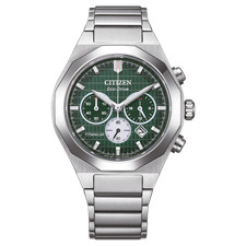 Citizen Silver Mens Chronograph Watch Zenshin Senkei CA4691-59X